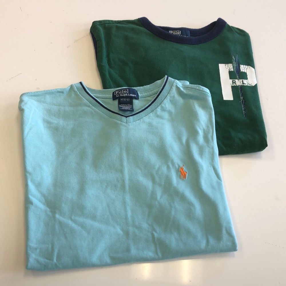 2 Ralph Lauren boys SZ 10-12 t shirts like new